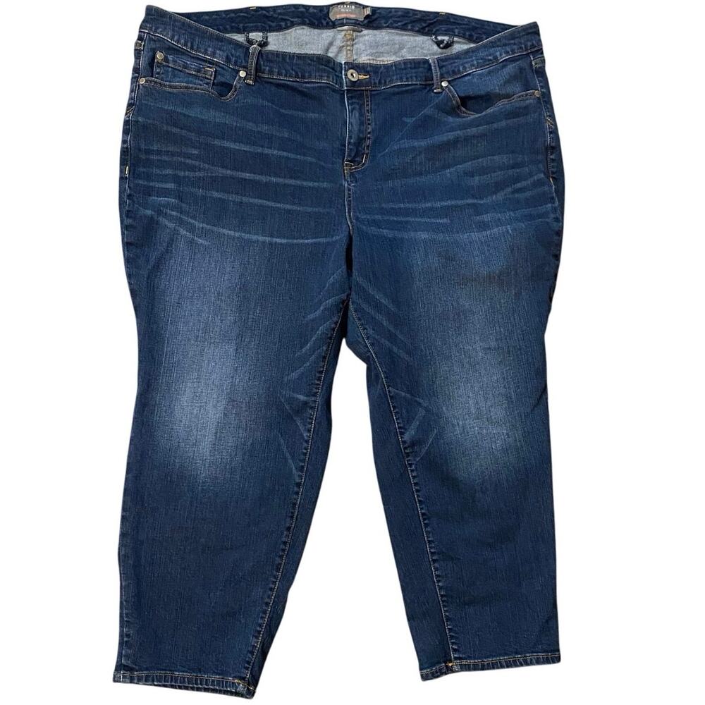 Torrid 28 Extra Short Boyfriend Straight Jeans Dark Wash Stretch Denim plus size